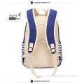 school bag navel blue vintage cotton canvas backpack